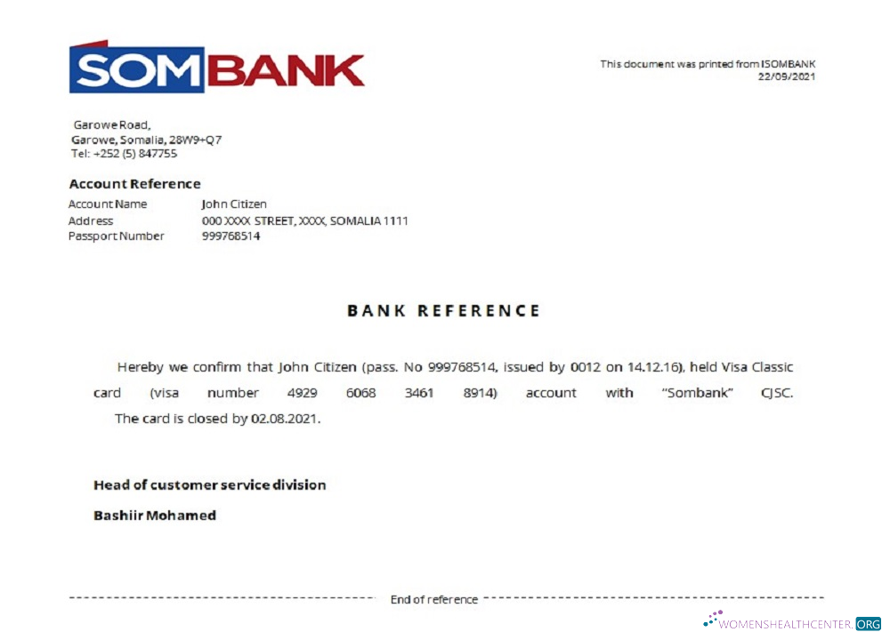 Download Somalia Sombank closure reference Photoshop template